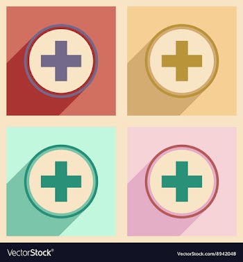 Flat with shadow concept and mobile application vector image