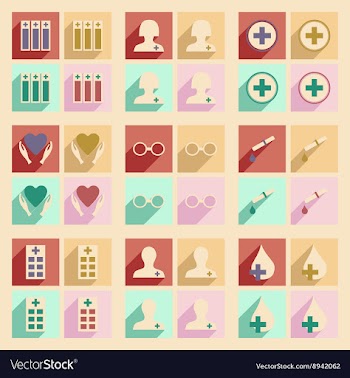Flat with shadow concept and mobile application vector image