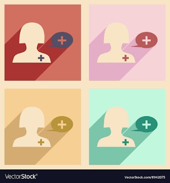 Flat with shadow concept and mobile application vector image
