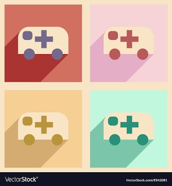 Flat with shadow concept and mobile application vector image