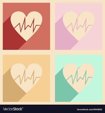 Flat with shadow concept and mobile application vector image