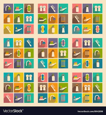 Flat with shadow concept and mobile application vector image
