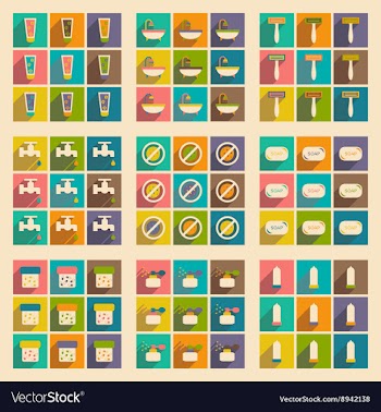 Flat with shadow concept and mobile application vector image