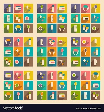 Flat with shadow concept and mobile application vector image