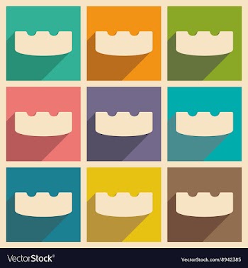 Flat with shadow concept and mobile application vector image