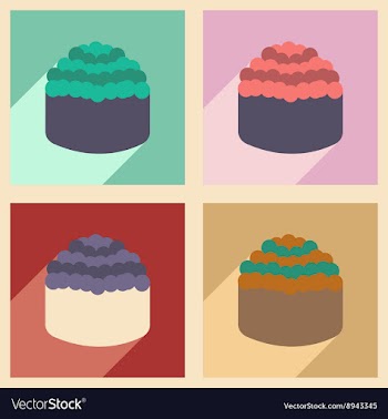 Flat with shadow concept and mobile application vector image