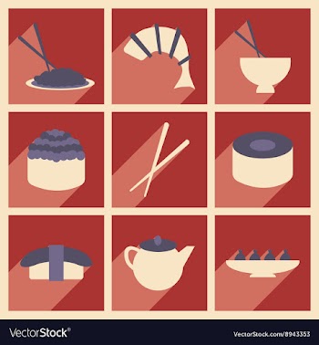 Flat with shadow concept and mobile application vector image