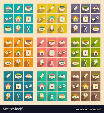 Flat with shadow concept and mobile application vector image