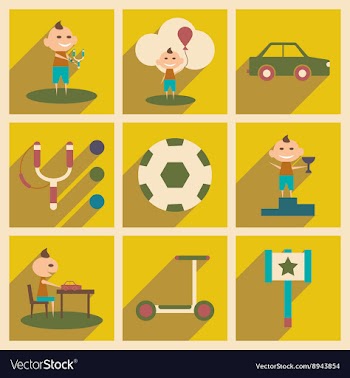 Flat with shadow concept and mobile application vector image