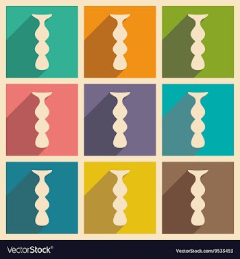 Flat with shadow concept and mobile application vector image