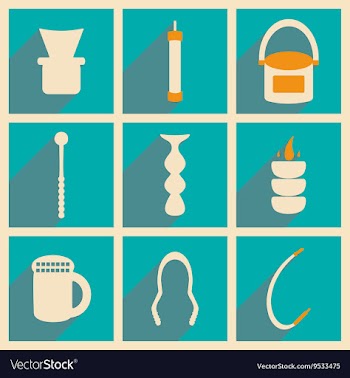 Flat with shadow concept and mobile application vector image