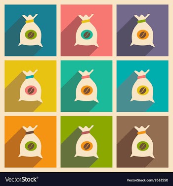 Flat with shadow concept and mobile application vector image