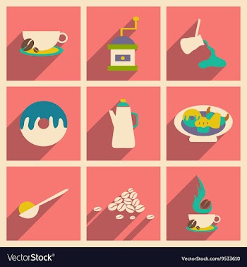 Flat with shadow concept and mobile application vector image