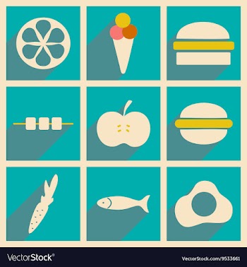 Flat with shadow concept and mobile application vector image
