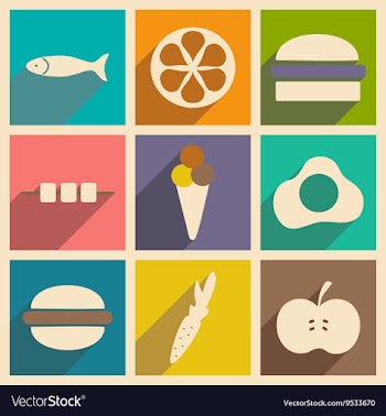 Flat with shadow concept and mobile application vector image