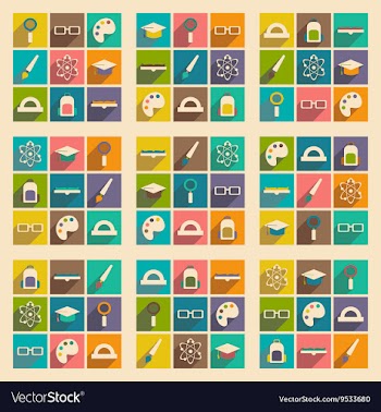 Flat with shadow concept and mobile application vector image