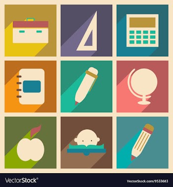 Flat with shadow concept and mobile application vector image