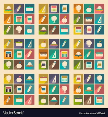 Flat with shadow concept and mobile application vector image