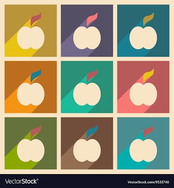 Flat with shadow concept and mobile application vector image