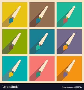 Flat with shadow concept and mobile application vector image