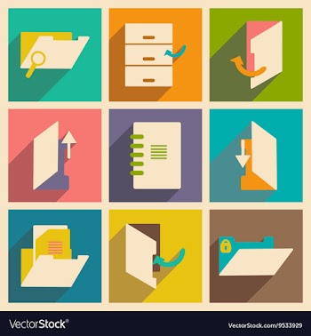 Flat with shadow concept and mobile application vector image