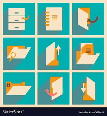 Flat with shadow concept and mobile application vector image