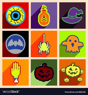 Flat with shadow concept and mobile application vector image