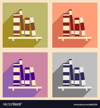 Flat with shadow concept and mobile application vector image