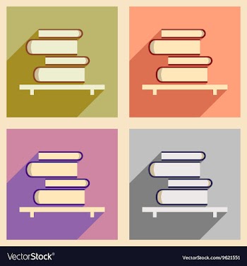 Flat with shadow concept and mobile application vector image