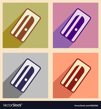 Flat with shadow concept and mobile application vector image