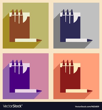 Flat with shadow concept and mobile application vector image
