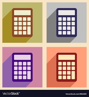 Flat with shadow concept and mobile application vector image