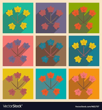 Flat with shadow concept and mobile application vector image