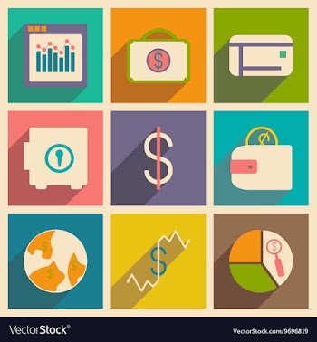 Flat with shadow concept and mobile application vector image