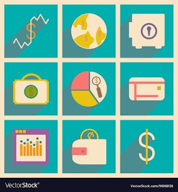 Flat with shadow concept and mobile application vector image