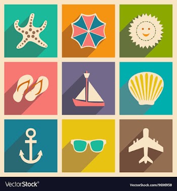 Flat with shadow concept and mobile application vector image