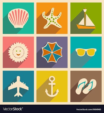 Flat with shadow concept and mobile application vector image