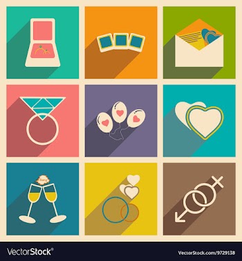 Flat with shadow concept and mobile application vector image