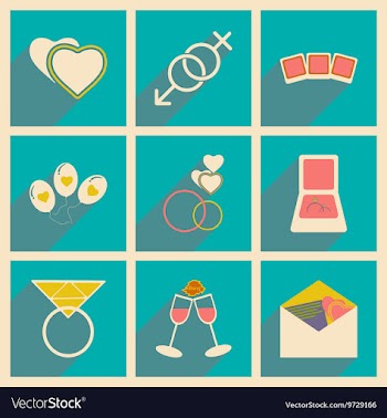 Flat with shadow concept and mobile application vector image