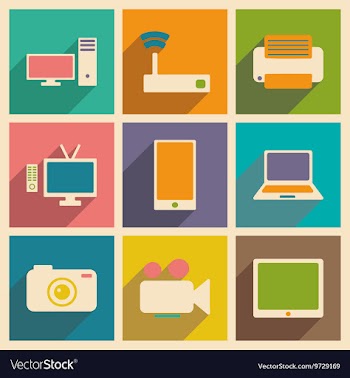 Flat with shadow concept and mobile application vector image