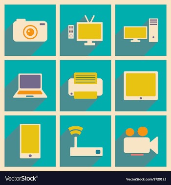 Flat with shadow concept and mobile application vector image