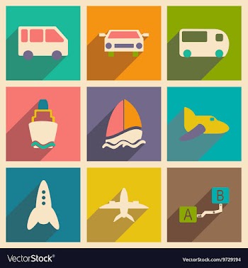 Flat with shadow concept and mobile application vector image
