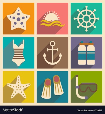 Flat with shadow concept and mobile application vector image
