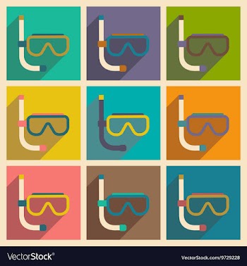 Flat with shadow concept and mobile application vector image