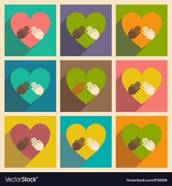 Flat with shadow concept and mobile application vector image