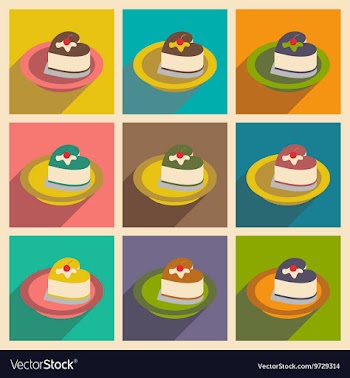 Flat with shadow concept and mobile application vector image