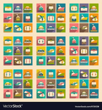 Flat with shadow concept and mobile application vector image