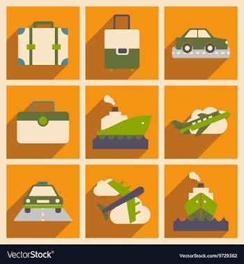 Flat with shadow concept and mobile application vector image