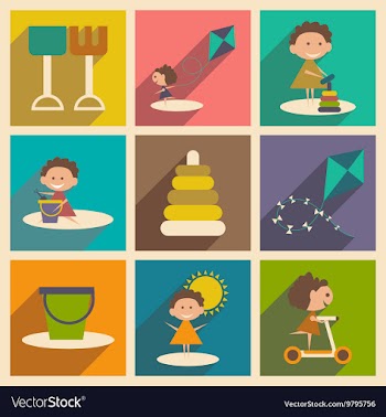 Flat with shadow concept and mobile application vector image