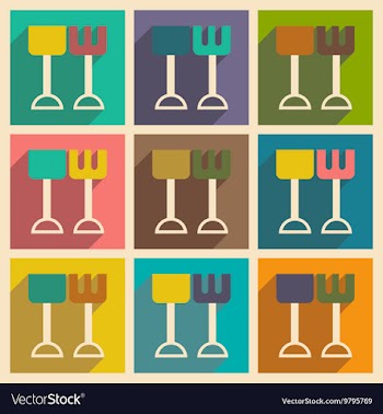 Flat with shadow concept and mobile application vector image